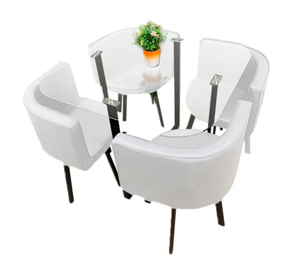 Comedor compacto - Mesa con tope de cristal