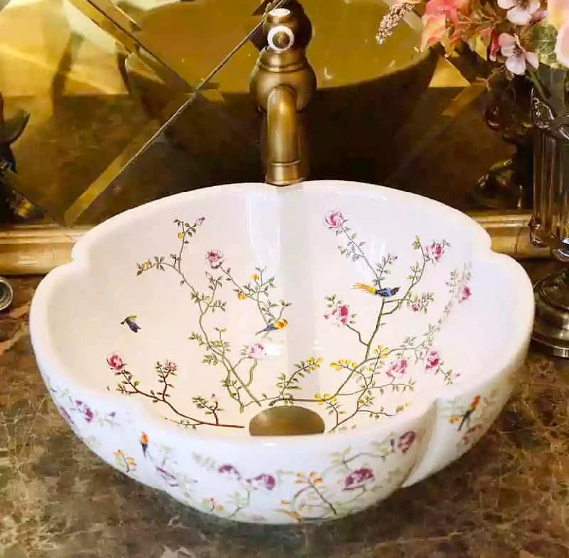 LAVABO LUJOSO - FLORAL PRIMAVERA